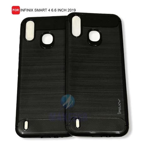 Promo Case Ipaky Carbon Fiber INFINIX SMART 4 Softcase Shockproof TPU