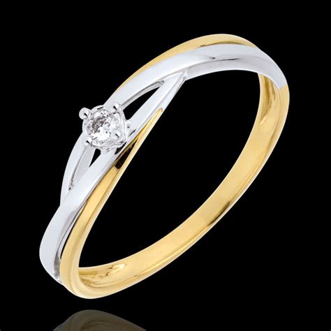 Bague De Fian Ailles Dova Solitaire Diamant Diamant Carat Or