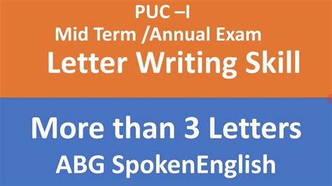 Puc English Letter Writing Marks Skill With More Than