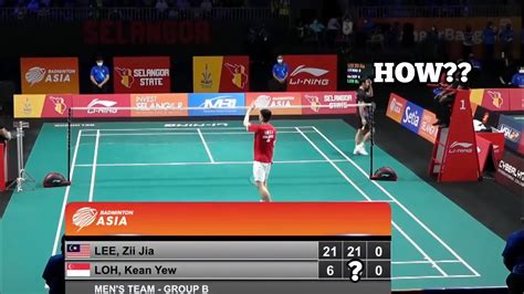 Lee Zii Jia Vs Loh Kean Yew Badminton Youtube