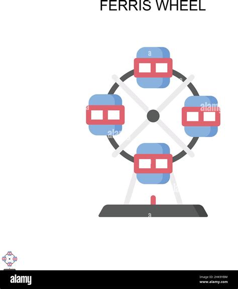 Ferris Wheel Simple Vector Icon Illustration Symbol Design Template