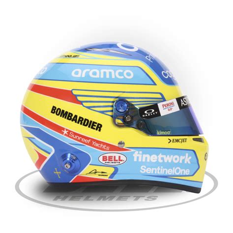 BELL 1/2 HELMET Fernando Alonso 2023 Aston Martin - monocolle