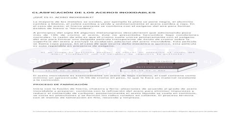 CLASIFICACIÓN DE LOS ACEROS INOXIDABLES CLASIFICACIÓN DE LOS ACEROS