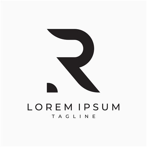 Logo Design Initial Letter R Template With Geometry And Monogram