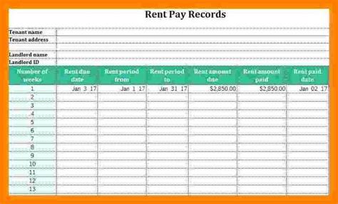 Rent Payment Ledger Template Ledger Review Inside Rental Payment