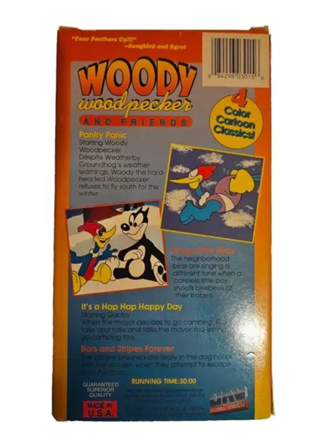 WOODY WOODPECKER VHS Video Tape UAV 1987 Vintage Classic Cartoons MAX