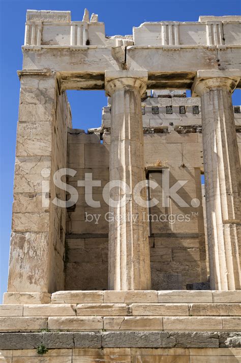 Entrance To The Acropolis Athens Greece Stock Photo Royalty Free