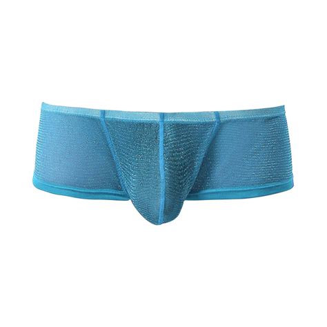 Uuszgmr Mens Underwear Male Solid Color Raised Breathable Mesh Low