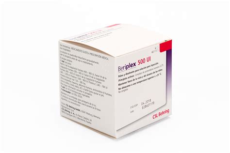 Beriplex 500 Ui 1 Vial Polvo Para Solucion Inyectable 1 Vial