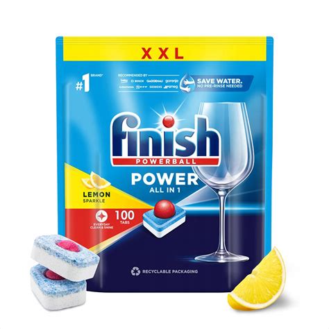 Finish Powerball Power All In Szt Lemon Tabletki Do Zmywarki