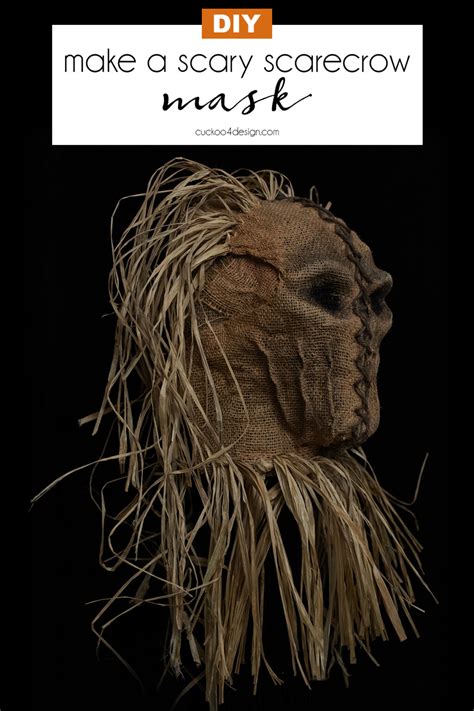 How To Make A Scary Scarecrow Mask With Burlap For Halloween Cuckoo4design