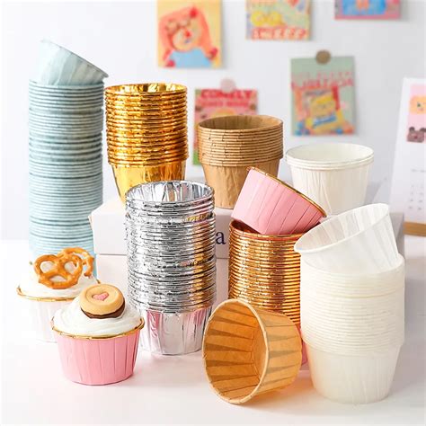 50 St Cke Kleine Mini Pack Muffins Tasse Papier Cupcake Wrapper Back