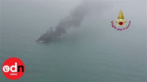 Narrow Escape For Two People As Boat Catches Fire Youtube