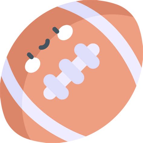 American Football Kawaii Flat Icon