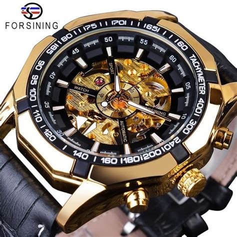 Montre Bracelet M Canique Pour Homme Forsining Type Gmt Dor