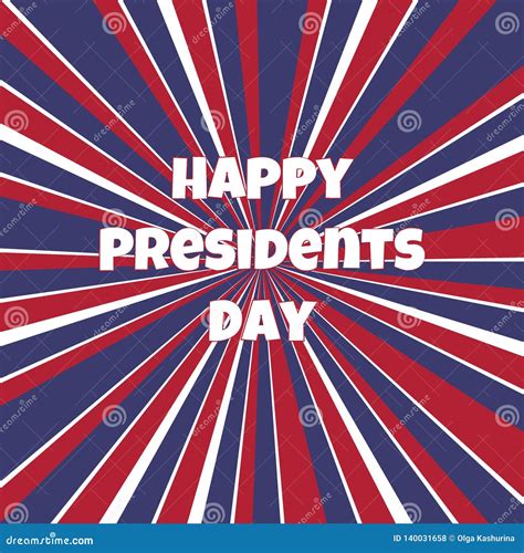 Happy Presidents Day Background Template Stock Vector Illustration Of