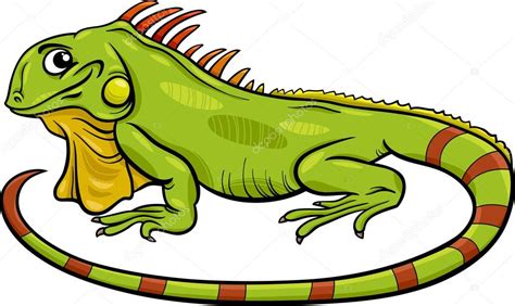 Iguana Animal Cartoon Illustration — Stock Vector © Izakowski 50123409