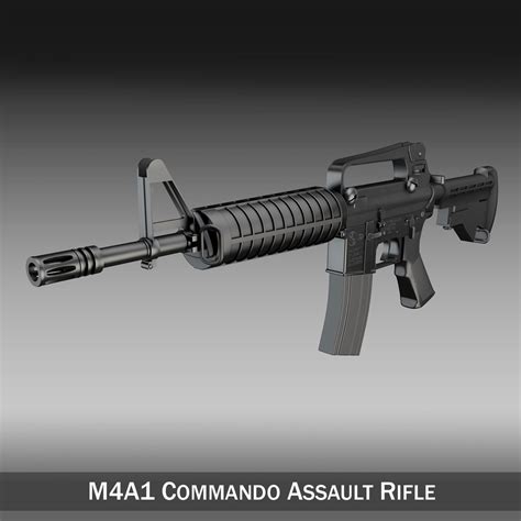 3d Colt M4 Commando Assault Rifle Model