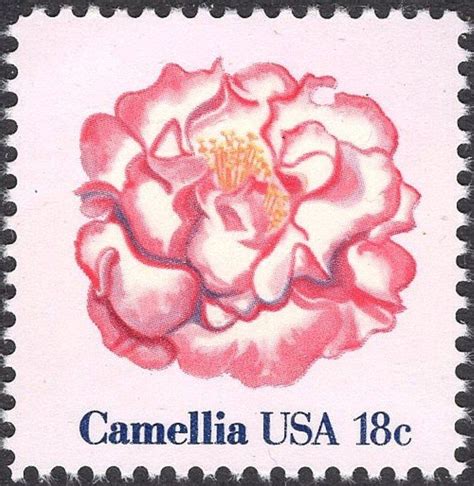 Ten C Camelia Flower Stamp Vintage Unused Postage Stamp Pack Of