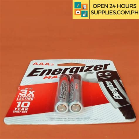 Batteries Energizer Max AAA 2 Pcs Supplies 24 7 Delivery