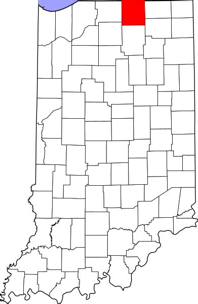 Image: Map of Indiana highlighting Elkhart County