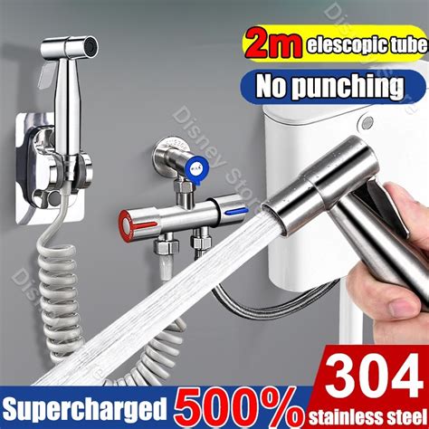 Stainless Steel Bidet Set Heavy Duty Bidet Spray Gun Set For