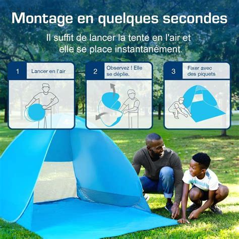 Tente De Plage Pop Up D Ployable Protection Solaire Uv Upf Abri