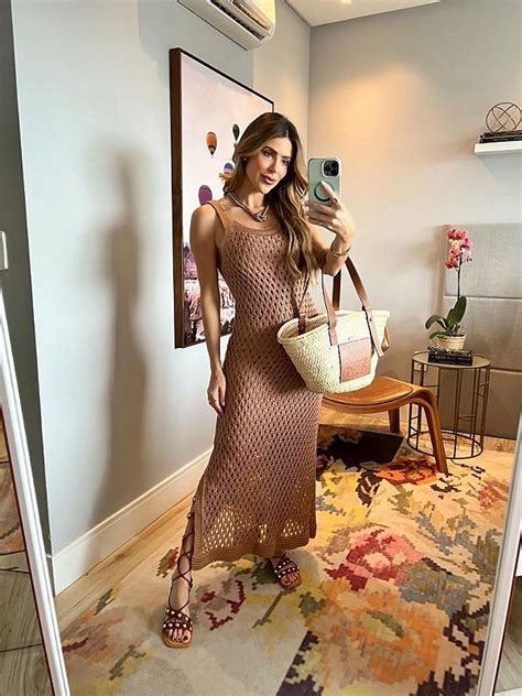 Vestido Ponto De Croch Em Tricot Luana Nude Madame Ninna Loja