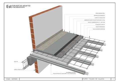 Detalles Constructivos CAD 3d Forjado De Viguetas Y Bloques De EPS