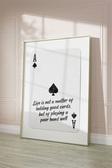 Ace Of Spades Print Trendy Playing Card Artwork Black Ace Etsy In 2024 Wall Art Quotes Wall