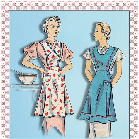 Vintage Apron Patterns Etsy