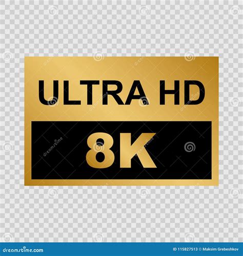 Golden K K K Ultra Hd Video Resolution Icon Logo High Definition