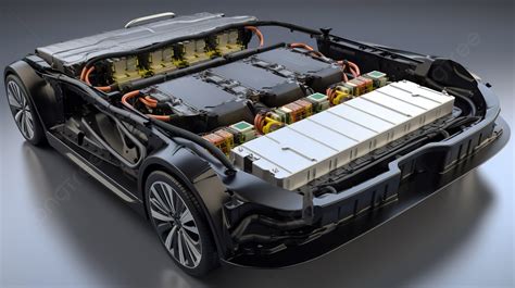 Electric Car With Batteries Background Electric Car Battery Picture