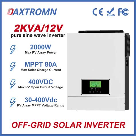 Daxtromn W Kva Hybrid Solar Inverter Kw V V Pure Sine Wave