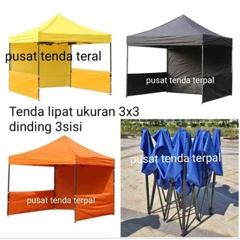 Jual Tenda Lipat Ukuran 3x3 Bahan Atap Waterproof Tahan Air Shopee