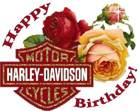 Happy Birthday Harley Davidson Roses Happy Birthday Harley Davidson