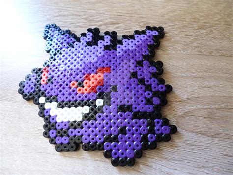 Sprite Of Gengar From Pokemon In Perler Beads By Kukirio On Deviantart