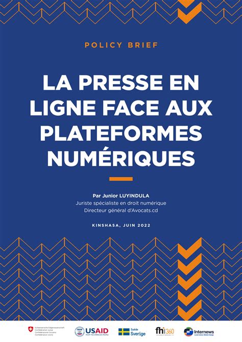 La Presse En Ligne Face Aux Plateformes Numériques Internews En Rdc