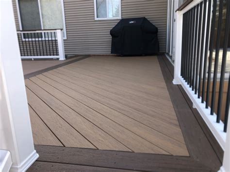 Timbertech Antique Leather Deck With White Rails In Gurnee Il