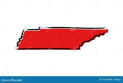 Map Of Tennessee Vector Illustration 91790974