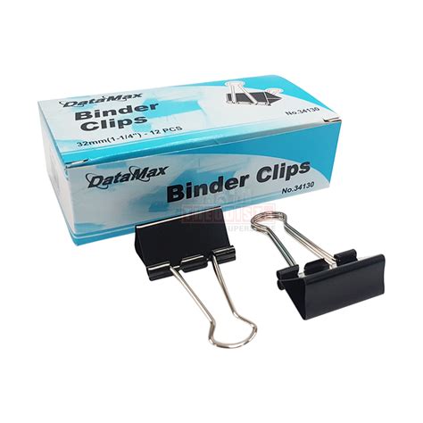 Datamax 34130 Foldback Binder Clips 32mm 12 Pack Theodist Theodist