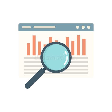 Web Audit Icon Flat Isolated Vector Stock Vector Illustration Of Data