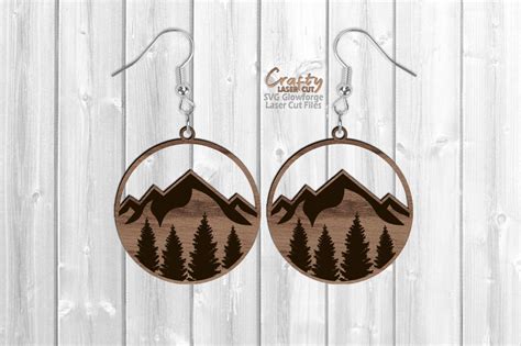 Mountain Earring Svg Bundle Earring Laser Cut Files Etsy