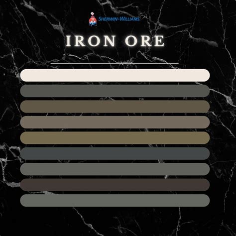 Sherwin Williams Iron Ore Color Palette Interior Design Color Scheme