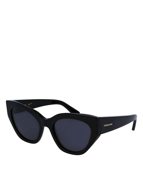 Ferragamo Classic Logo Geometric Cat Eyes, 55mm | Bloomingdale's