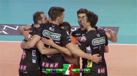 Pallavolo SuperLega Padova Monza 3 1 Highlights YouTube