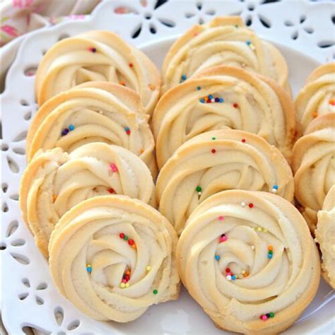 Eggless Swirl Shortbread Cookies Cherry Topped Swirl Cookies