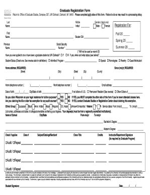 Registration Form University Of Wisconsin Oshkosh Uwosh Fill Out And