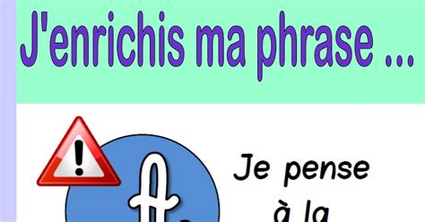 En Classe Avec Ludo Affiches Enrichir Une Phrase