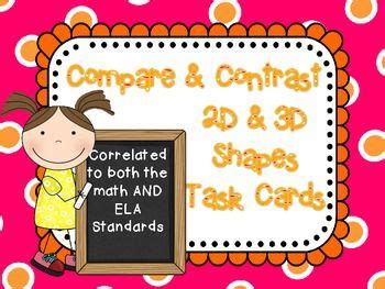 Compare Contrast D D Shape Attribute Task Cards Scoot Game Ela